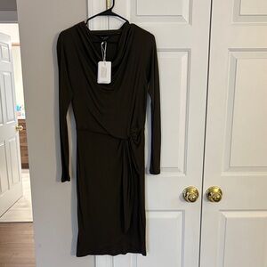 Ted Baker London Dark Green Long Sleeve Dress
